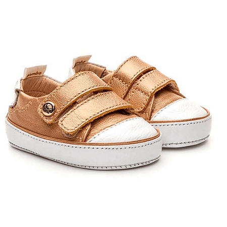Tênis New Born Menina Gambo Glitter Ouro