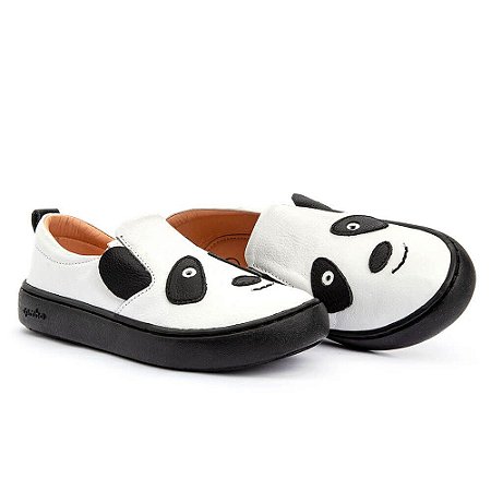 Tênis Infantil Gambo Branco e Preto Panda