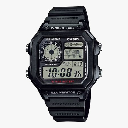 Relógio Masculino Cassio World Time AE-1200WH-1AVDF