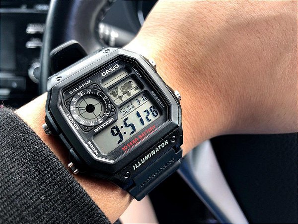 Relógio Masculino Cassio World Time AE-1200WH-1A