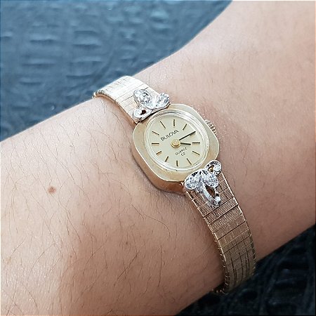 Relógio Feminino Bulova Quartz Vintage Anos 80 Suíço