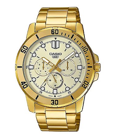 Relógio Casio Masculino Dourado Analógico MTP-VD300G-9E - Altarelojoria  relógios originais invicta orient casio e muito mais.