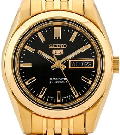Relógio Seiko Automático Feminino Syma40k1 Banhado A Ouro