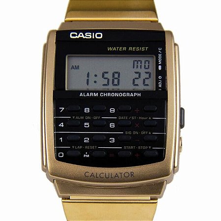 Relógio Cassio Data Bank Calculator Ca506g-9avt