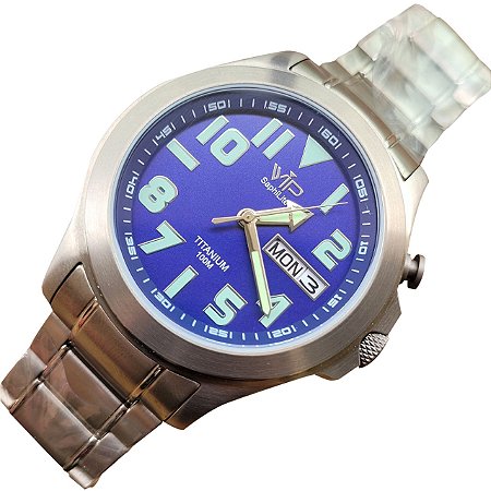 Relógio Masculino Em Titânio Vip Mh-63241