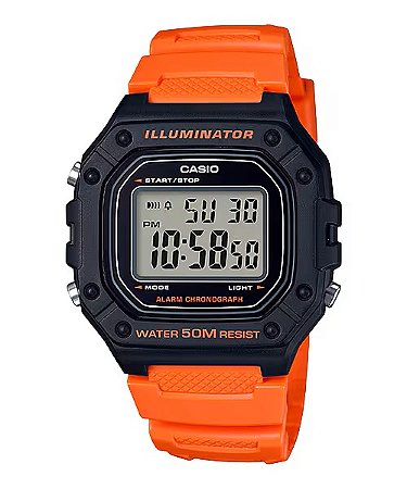 Relógio Casio Illuminator W-218H-4B2VDF Alarme Cronômetro