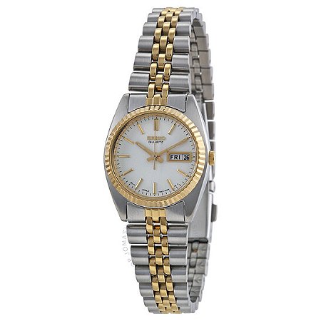 Relógio Feminino Seiko Swz054 Em Dois Tons