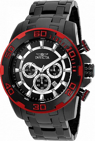 Relógio Invicta Pro Diver Em Aço Preto Ref 22323