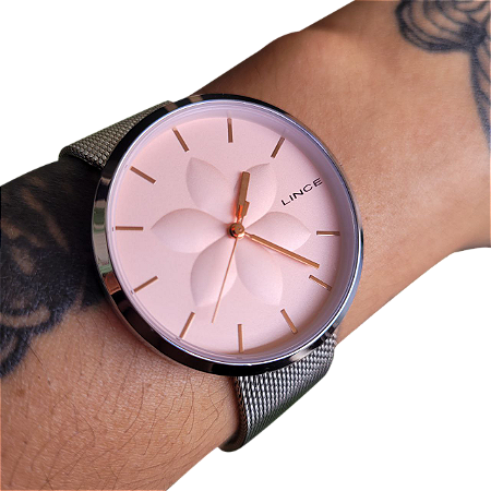Relógio Feminino Lince Lrmh154l Flor De Lótus