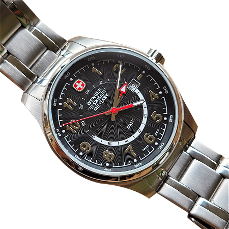 Relógio Masculino Wenger Swiss Military 7902x Gmt Swiss Made