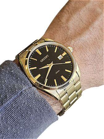 Relógio Orient Masculino Dourado Mgss1140-p1kx