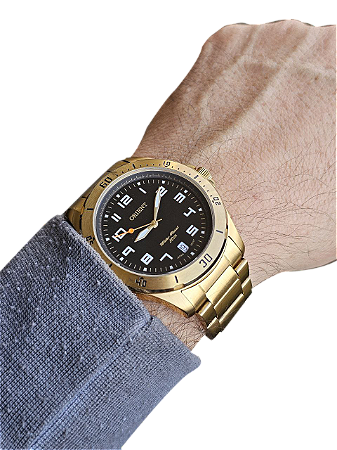 Relógio Orient Masculino Mgss1105a P2kx Casual Dourado