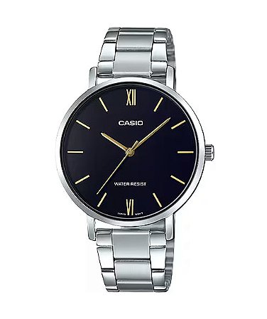 Relógio Casio Standard Analógico Ltp-vt01d-2b Aço Inoxidável