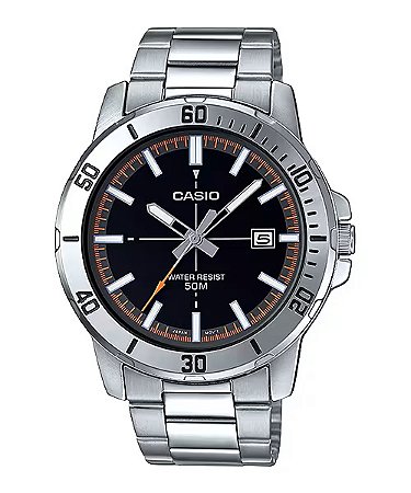 Relógio Masculino Casio Analógico Mtp-vd01d-1e2vudf Preto Prateado Prateado