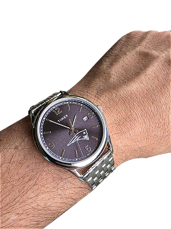 🏈 Relógio Timex New England Patriots ⚙️ Edição Especial NFL 💎 Elegância e Paixão pelo Time! ⌚️🔥