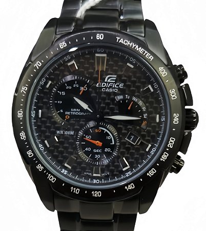 Relógio Masculino Casio Edifice EF-521BK-1AVDF Calendário Taquímetro