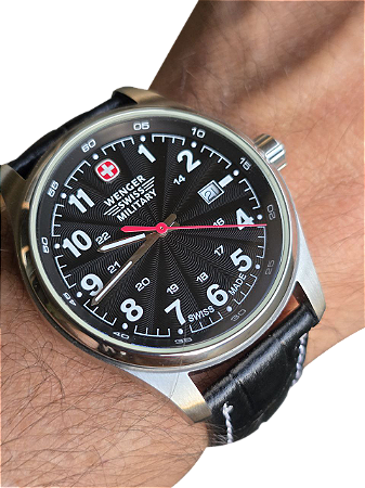 🔥⛑️ Relógio Swiss Military Wenger – Clássico Militar - Mostrador 3D Hipnotizante 😍