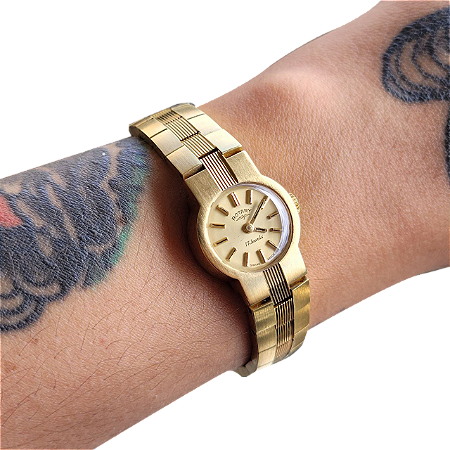 🌟 Rotary Lady Gold – Charme Retro & Movimento Mecânico! Anos 70 💍