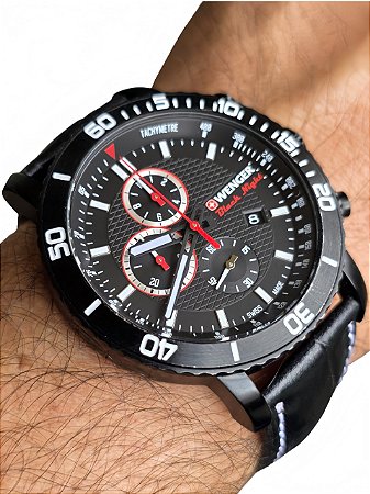 ⌚🔥 Relógio Masculino Wenger Roadster Black Night 01.1843.107