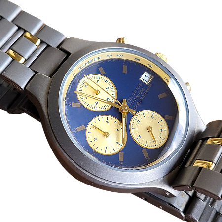 💥 Technos Titanium – Cronógrafo Japonês, Raro & Elegante! ⌚