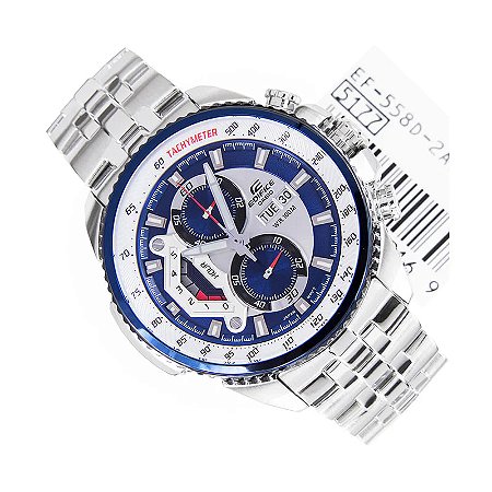 Relógio Casio Edifice EF-558D-2AVUDF Cronógrafo Taquímetro