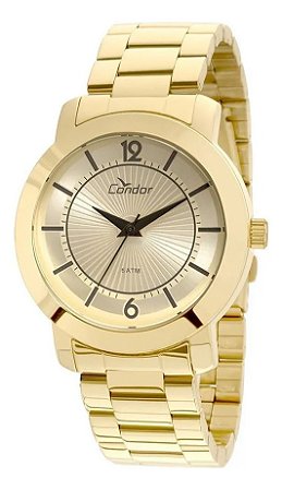 Relógio Condor Kit Colar Brincos Coal2035eyu Dourado