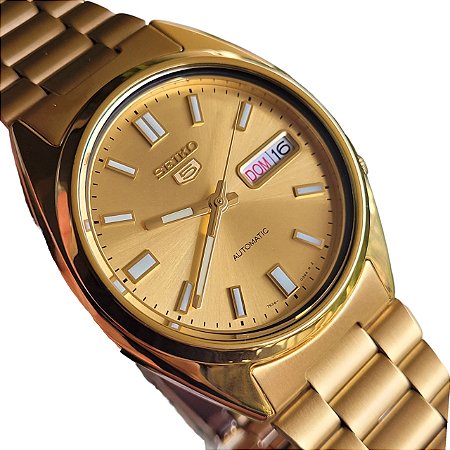 Relógio Automático Seiko 5 SNXS80K Calendário Duplo