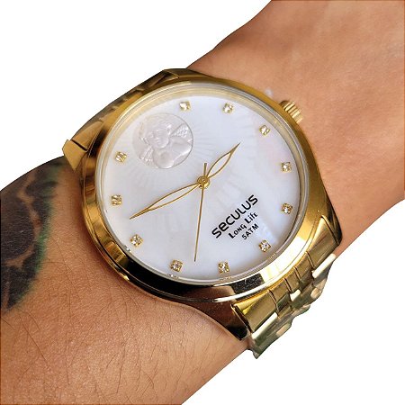 Relógio Feminino Seculus Kit Semijoia Cupido 28967lpskda1k