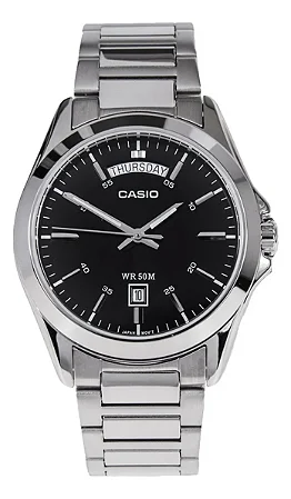 Relogio Masculino Casio Mtp-1370d-1a1vdf Visor Preto