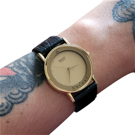 Relógio Seiko Galaxy Vintage Quartz Japonês 5Y19-5060 Dourado anos 80