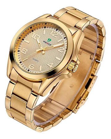 Relógio Masculino Weide Analógico Wh801g Dourado