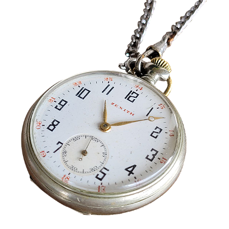 Relógio de Bolso Zenith ano 1908 Grand Prix Paris 1900 Pré-WW1 Raridade