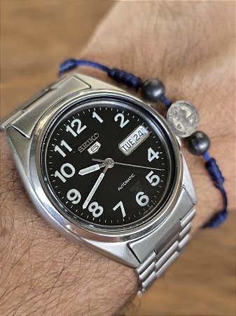 Relógio SEIKO 5 7S26 RARO LOGO GRAVADO NO VIDRO PEÇA DIFÍCIL DE ACHAR