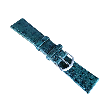 Pulseira De Relógio Chainon Couro De Avestruz Genuíno 20 Mm