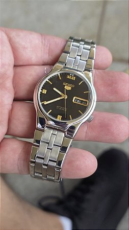 🔥 SEIKO 5 JAPAN RARÍSSIMO! 😱 7S26A AUTOMÁTICO COM MOSTRADOR PRETO ORIGINAL E FECHO ASSINADO JAPAN 🏆⌚️