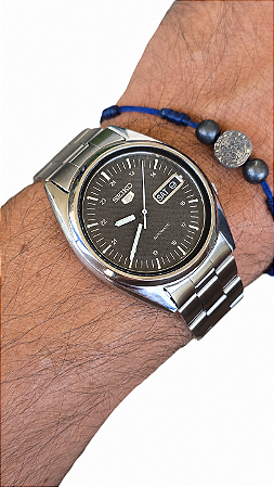 ⌚️ Seiko 5 Honeycomb Preto 🔥 Automático Calibre 7S26 😱 Relógio LINDO dos Anos 2000!