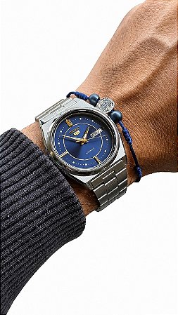 Relógio Seiko 5 Automatic Azul Vintage Anos 80 Calibre 7009