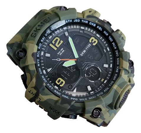 Rlógio Masculino Skmei 1155b Dual Time