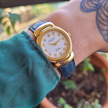Rolex Cellini Ouro 18k Maciço Diamantes Completo Anos 90