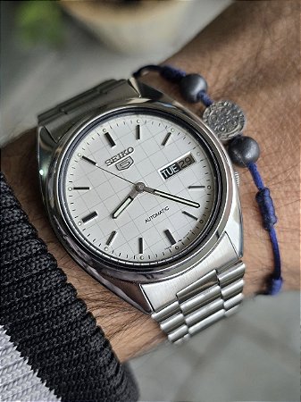 Seiko 5 Automático 7009A 1983 Aço Inox Original Raro Vintage