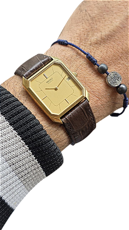 Seiko Quartz Retangular Dourado 6530-5010 Cal6530A 1986 Raro