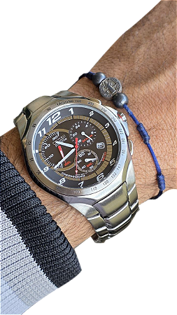Citizen Eco-drive At0720 Cronógrafo H570 Aço Wr100 2010 Raro
