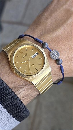 Seiko Quartz 8123-7009 Dourado Vintage 1984 Day Date Coleção