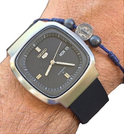 Relógio Automático Seiko 5 Tv Vintage Cal 7009-6110 Ano 1982