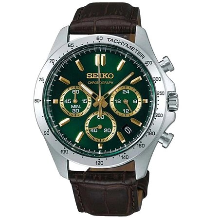 Relógio Seiko Spirit Chrono Verde SBTR017