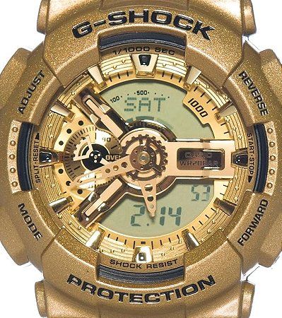 Relógio masculino Casio G-Shock GA110GD-9A Classic Series Designer dourado