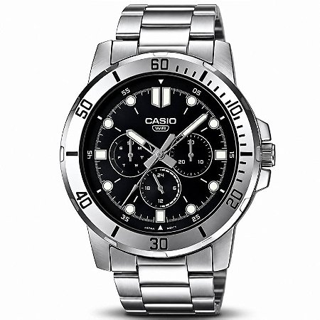 Relógio Casio MTP-VD300D-1EUDF Preto Multifunção