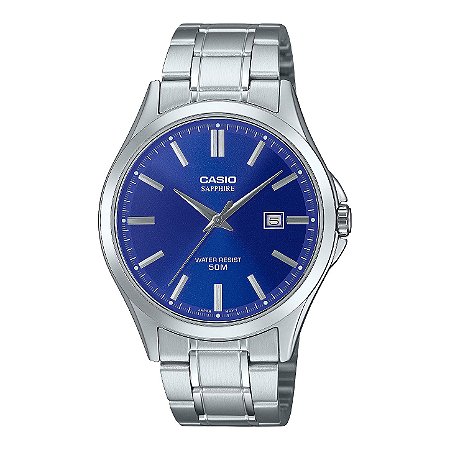 Relógio Masculino Casio Cristal Safira MTS-115D-2A1VDF Azul