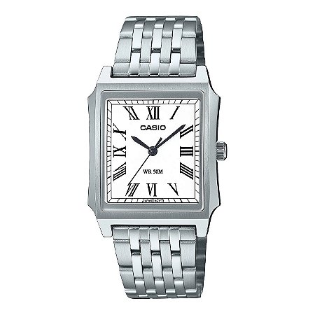 Relógio Casio Enticer MTP-B190D-7BVDF Aço Inoxidável Branco