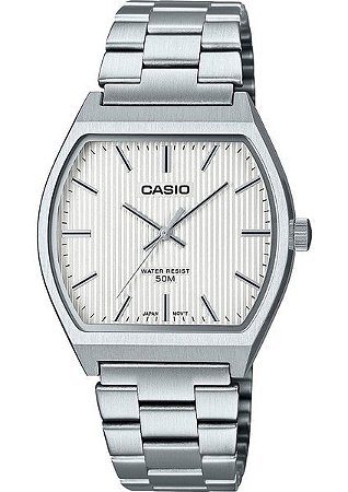 Relógio Casio Masculino MTP-B140D-7AVDF Branco Aço Quartz 50M Original